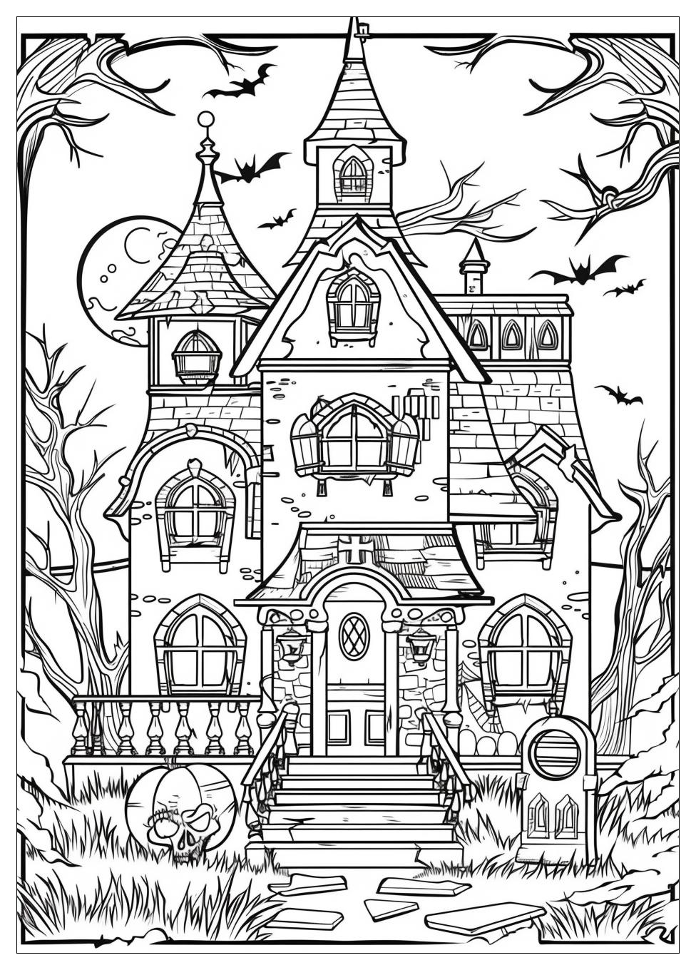 Haunted House Coloring Pages-18