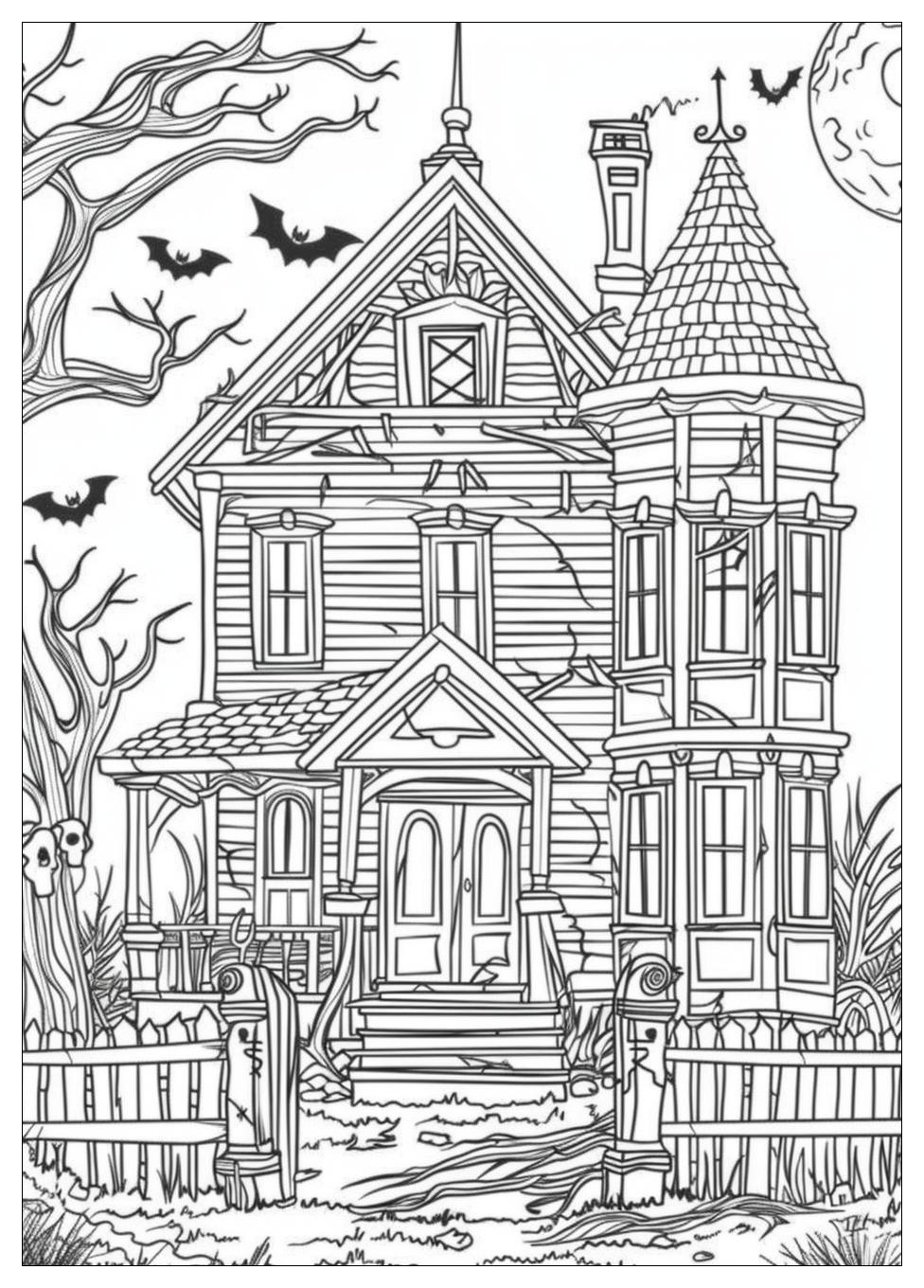Haunted House Coloring Pages-19