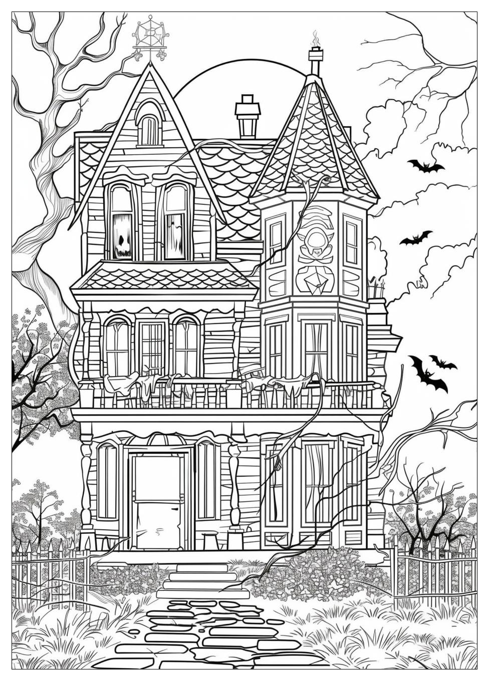 Haunted House Coloring Pages-2