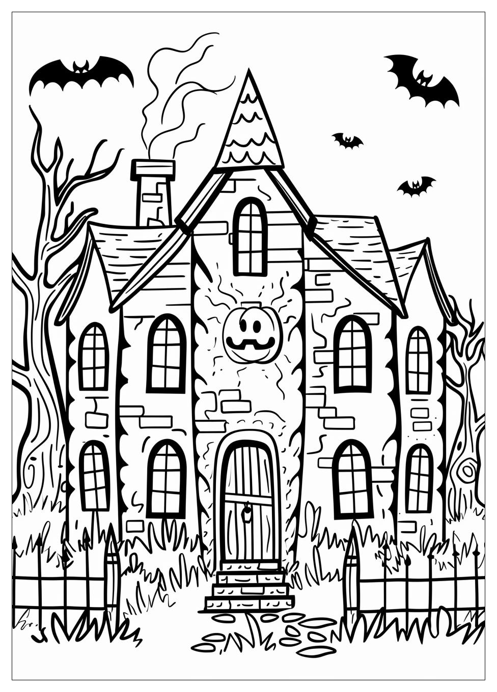 Haunted House Coloring Pages-3