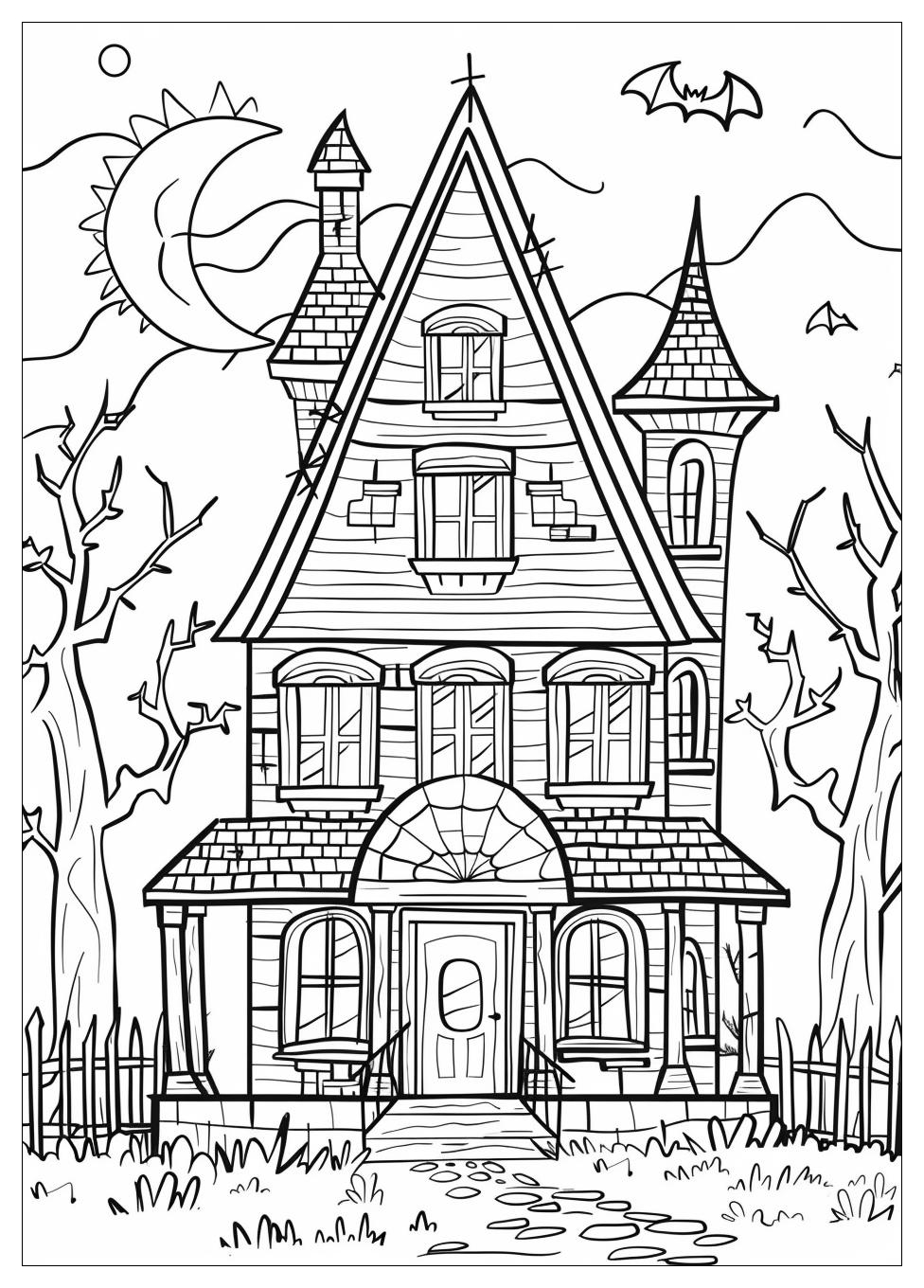 Haunted House Coloring Pages-6