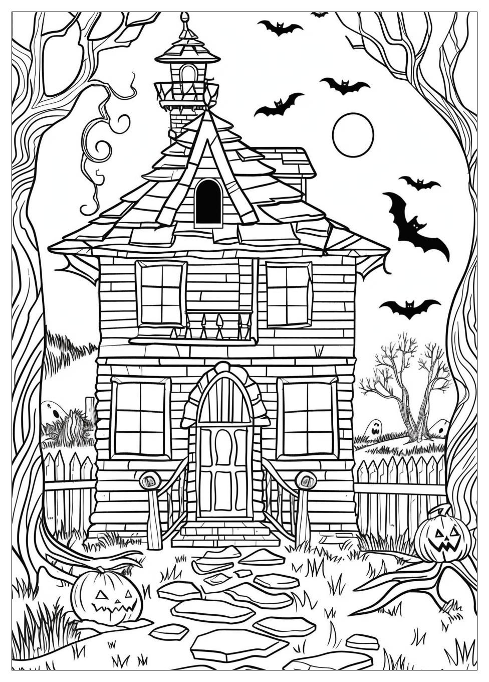 Haunted House Coloring Pages-7