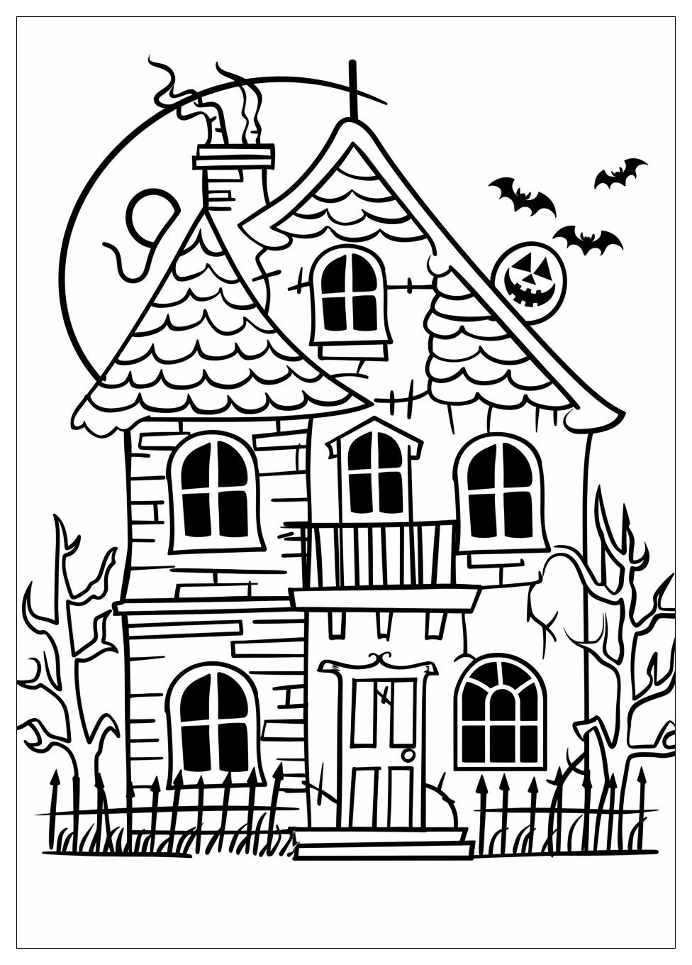 Haunted House Coloring Pages-8