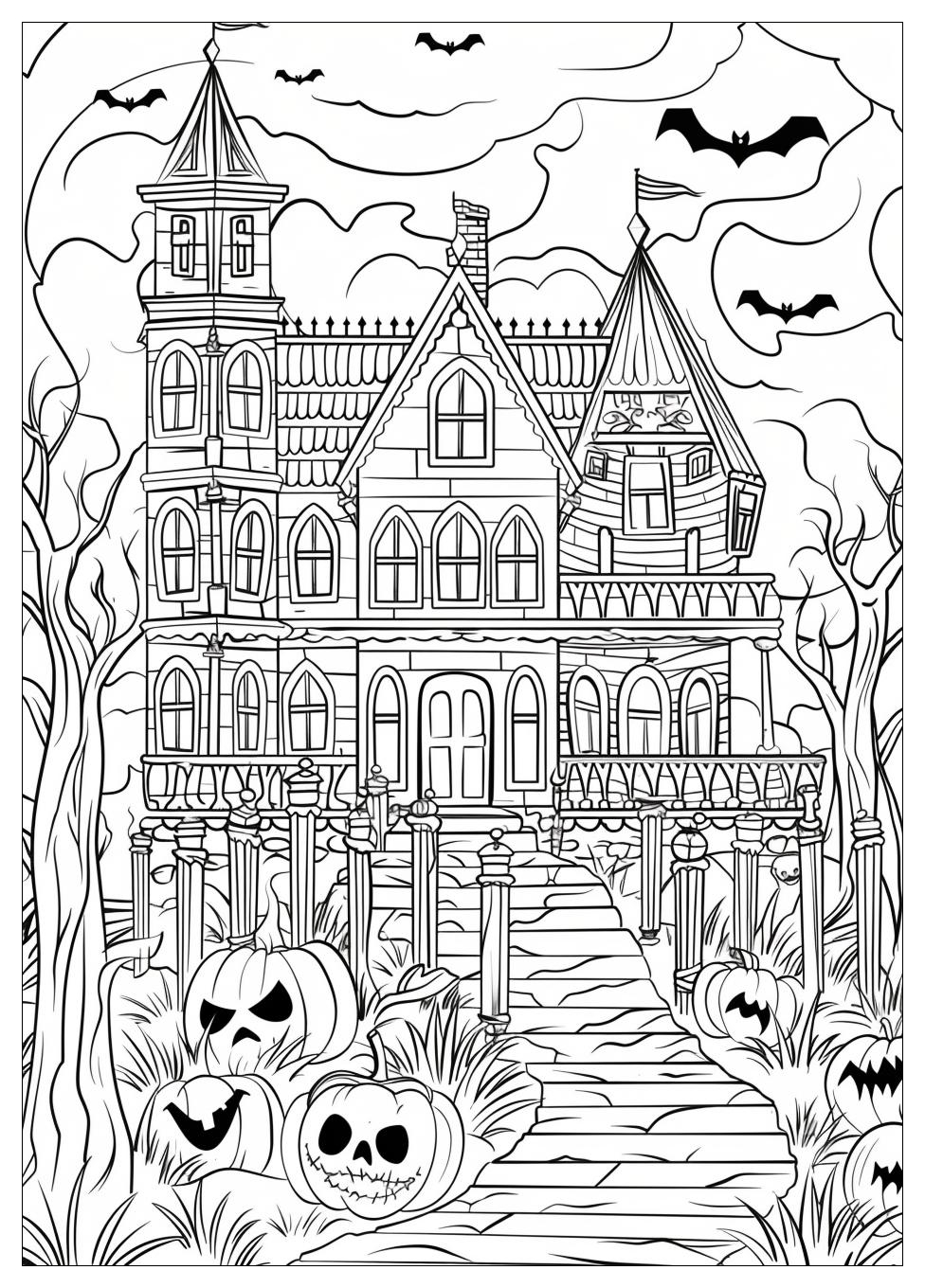 Haunted House Coloring Pages-9
