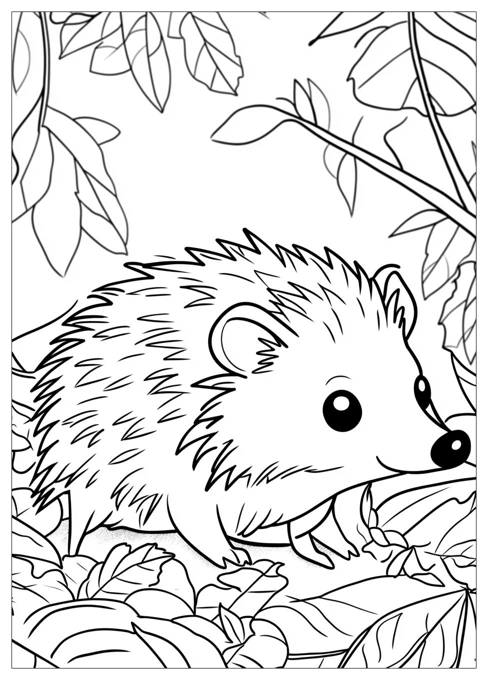 Hedgehog Coloring Pages-2