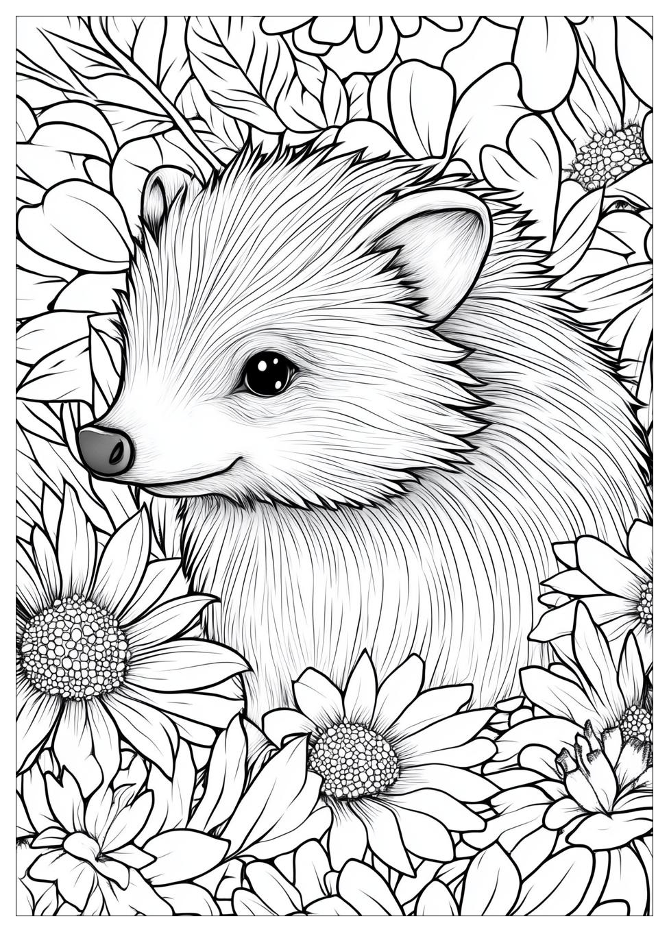 Hedgehog Coloring Pages-20