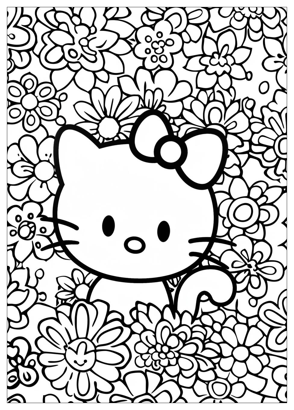 Hello Kitty Coloring Pages-1