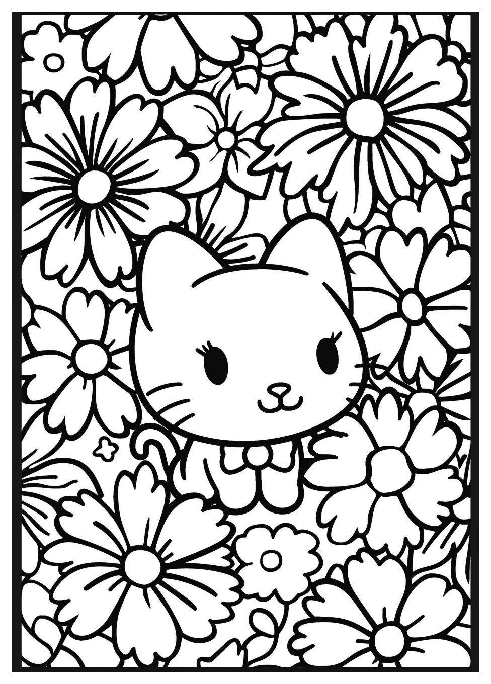 Hello Kitty Coloring Pages-10