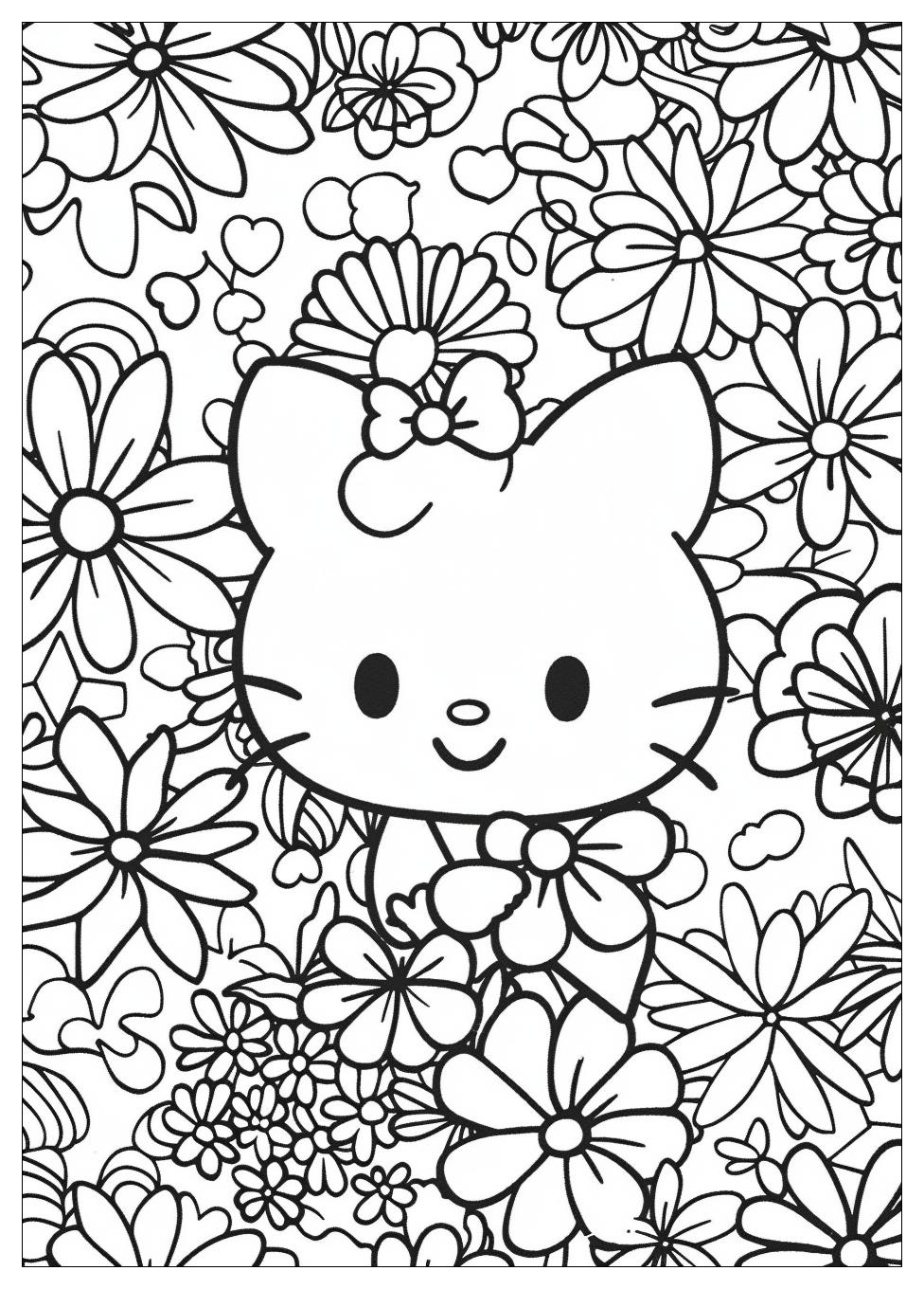 Hello Kitty Coloring Pages-11