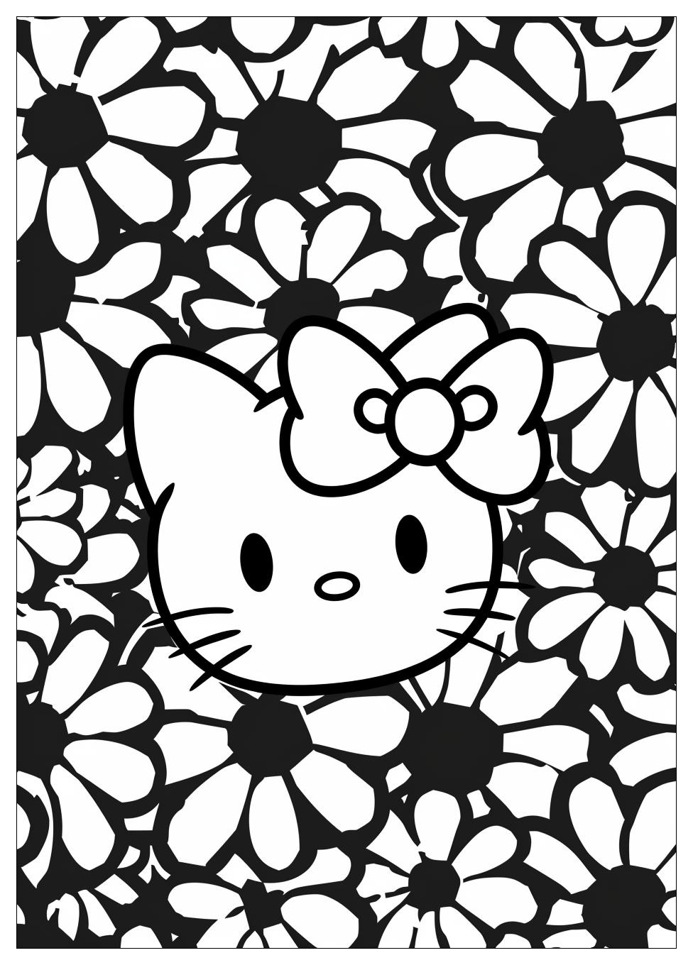 Hello Kitty Coloring Pages-12