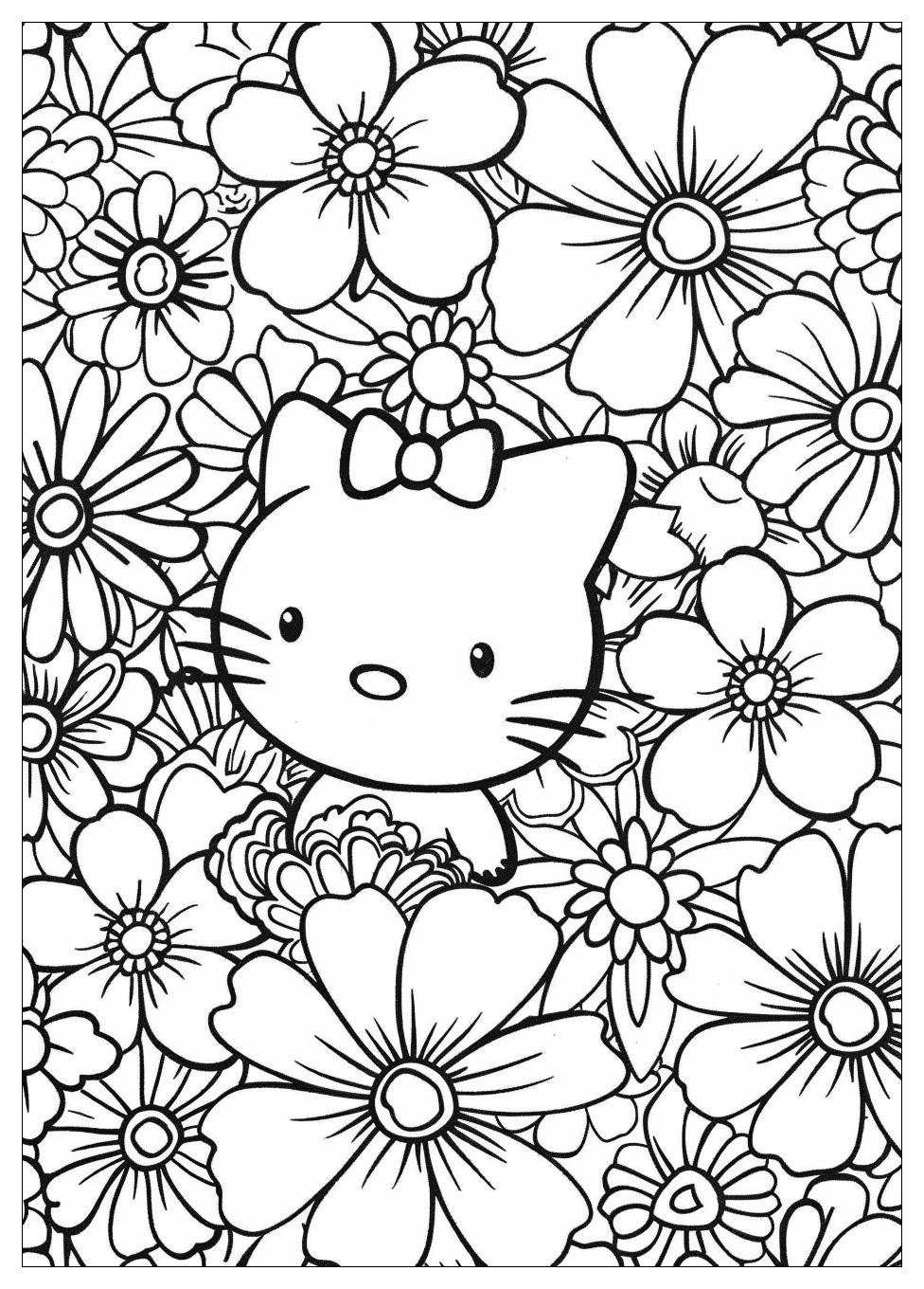 Hello Kitty Coloring Pages-13