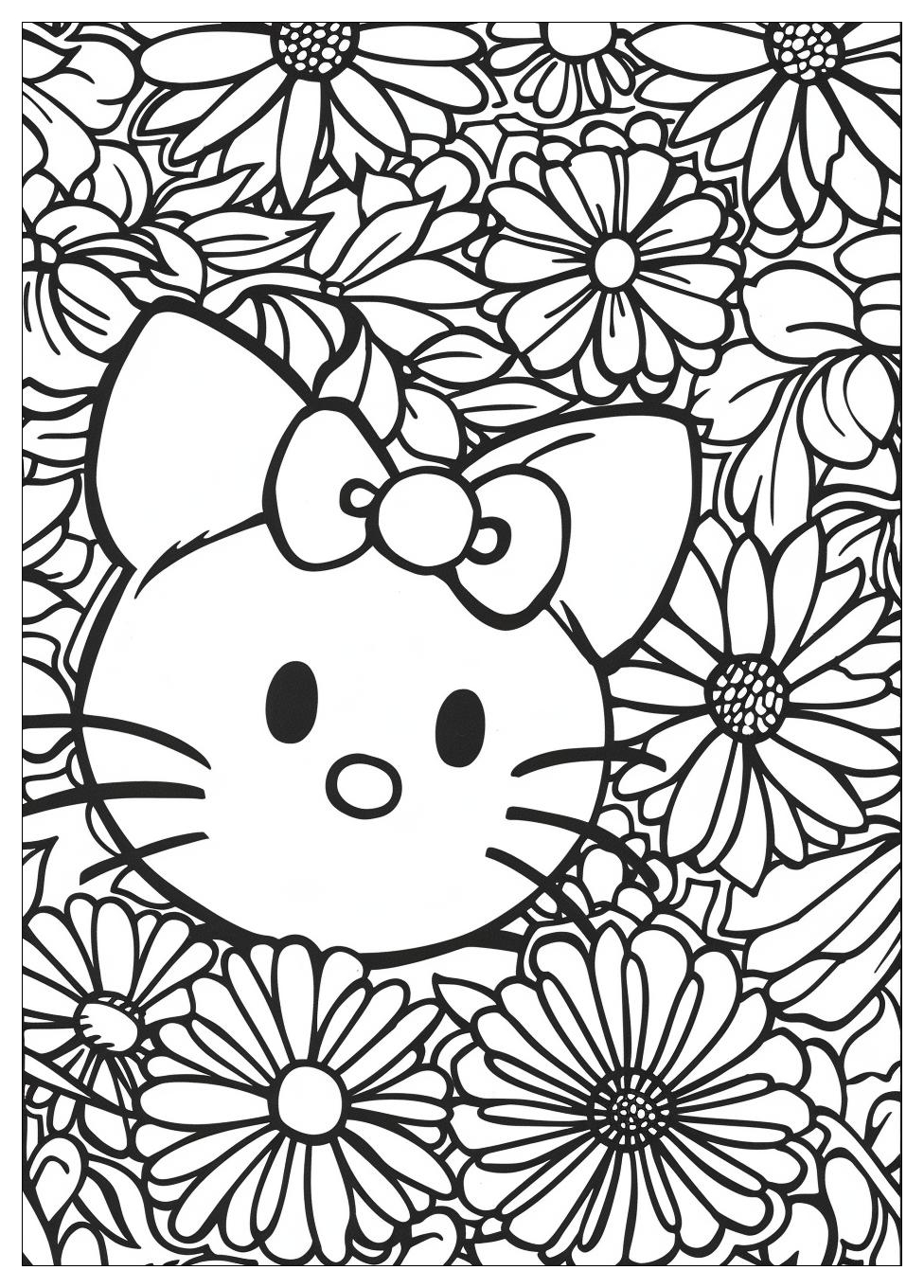 Hello Kitty Coloring Pages-14