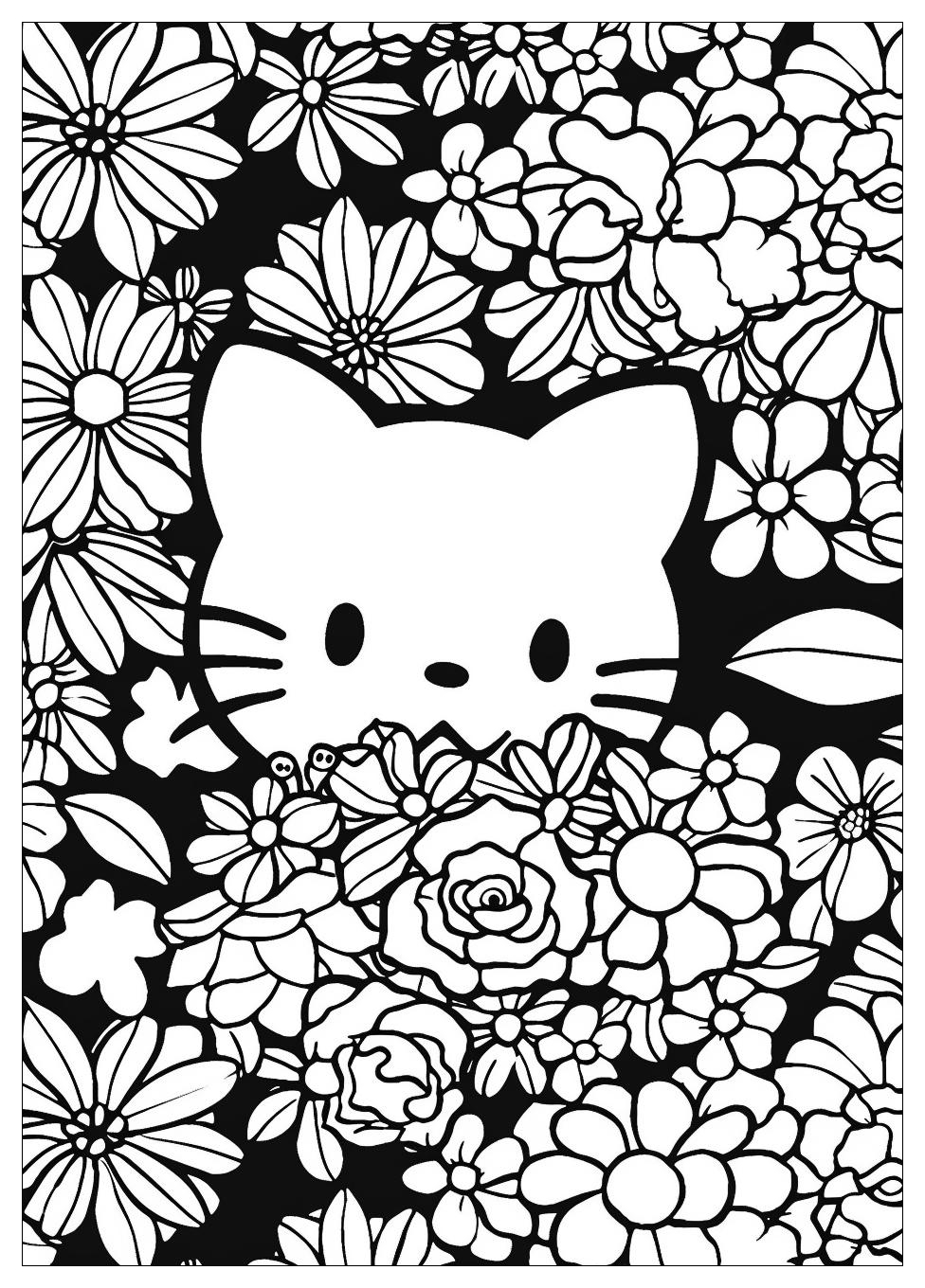 Hello Kitty Coloring Pages-16