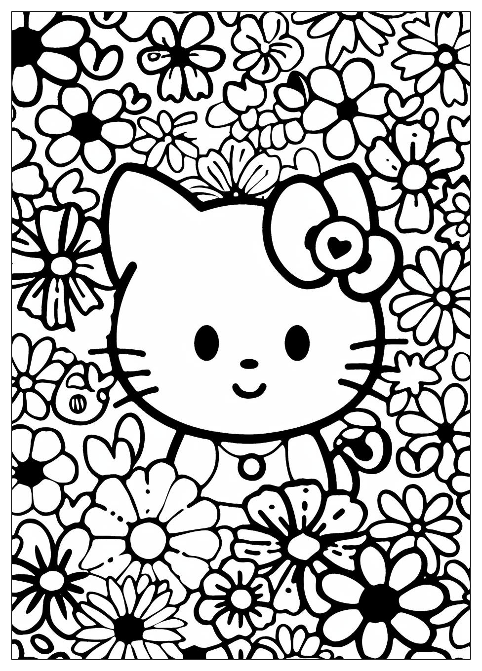 Hello Kitty Coloring Pages-17