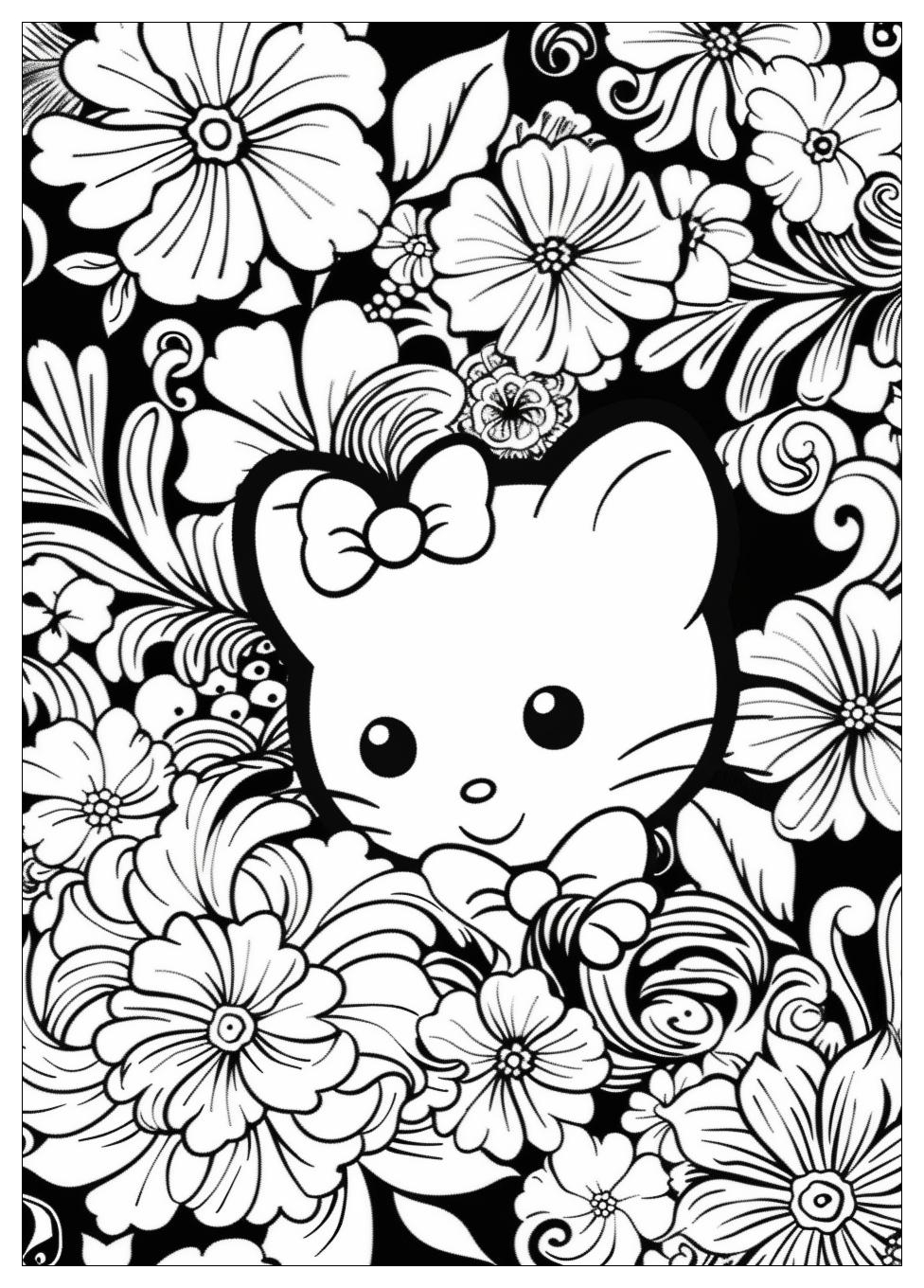 Hello Kitty Coloring Pages-19
