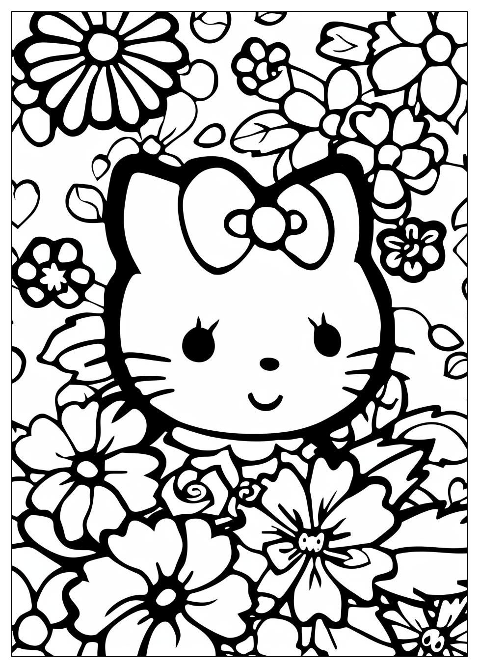 Hello Kitty Coloring Pages-7