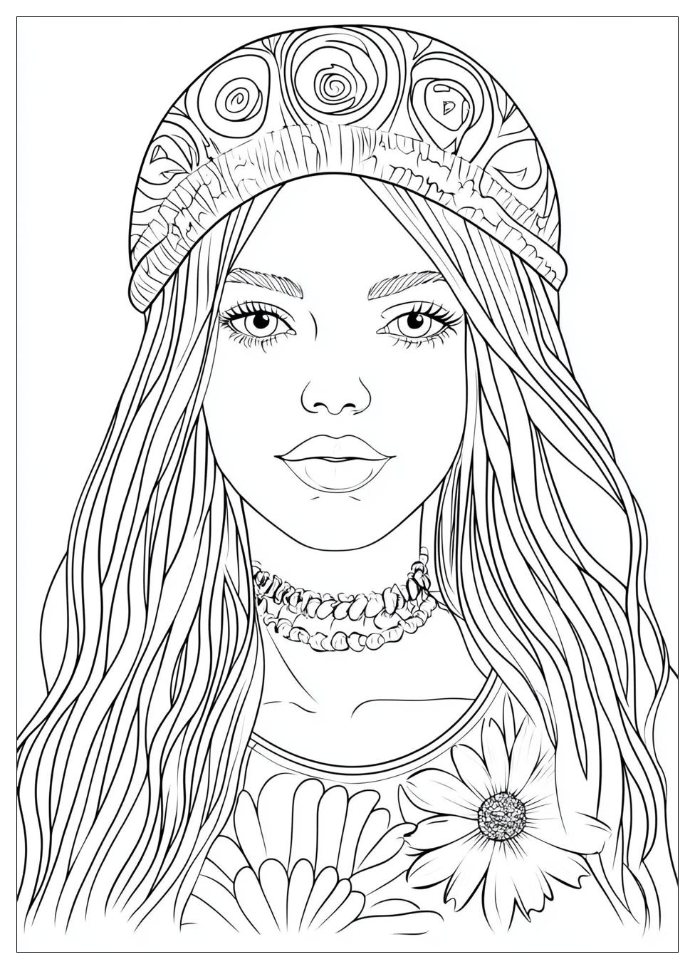 Hippie Coloring Pages-1