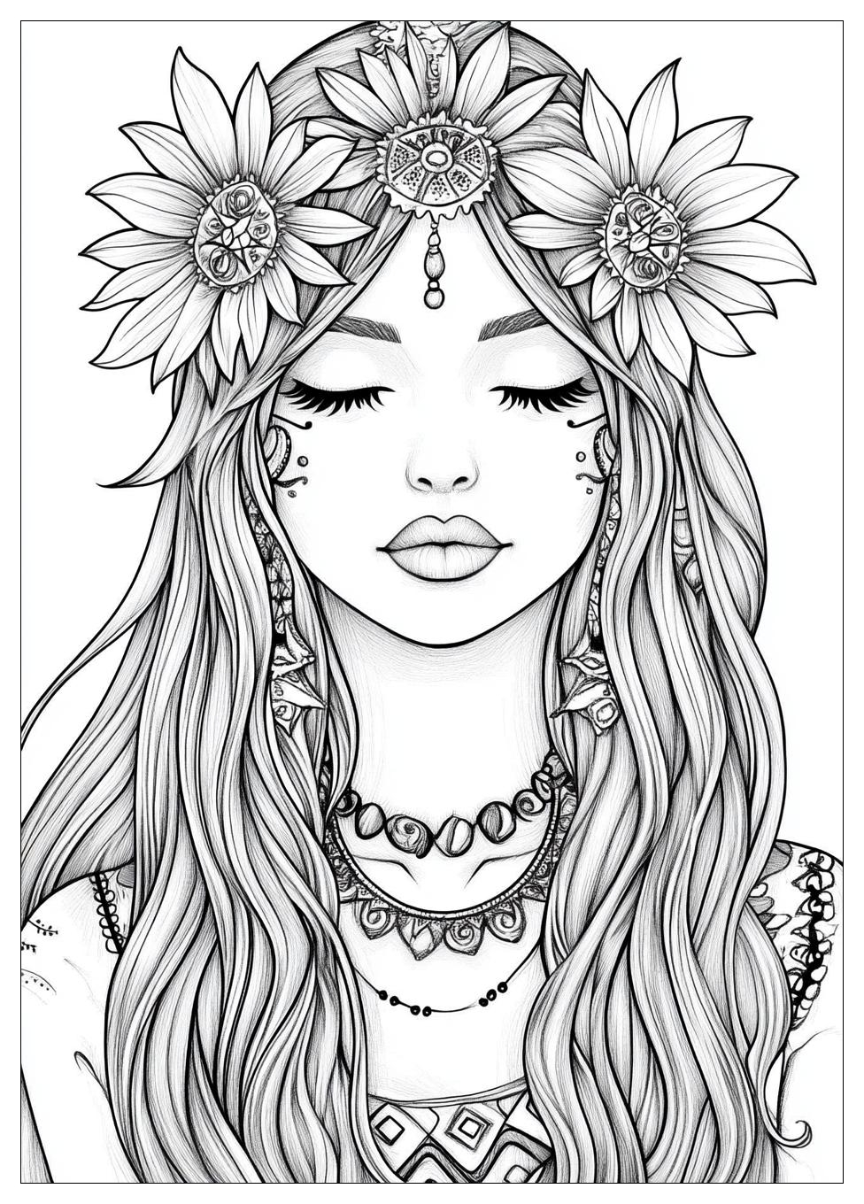 Hippie Coloring Pages-12