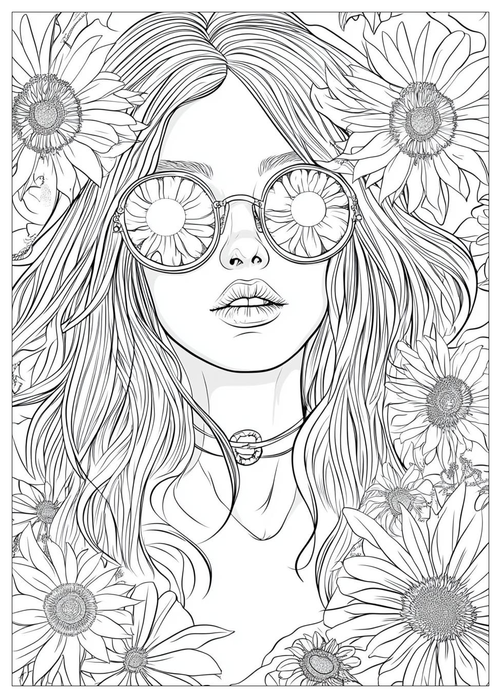 Hippie Coloring Pages-13