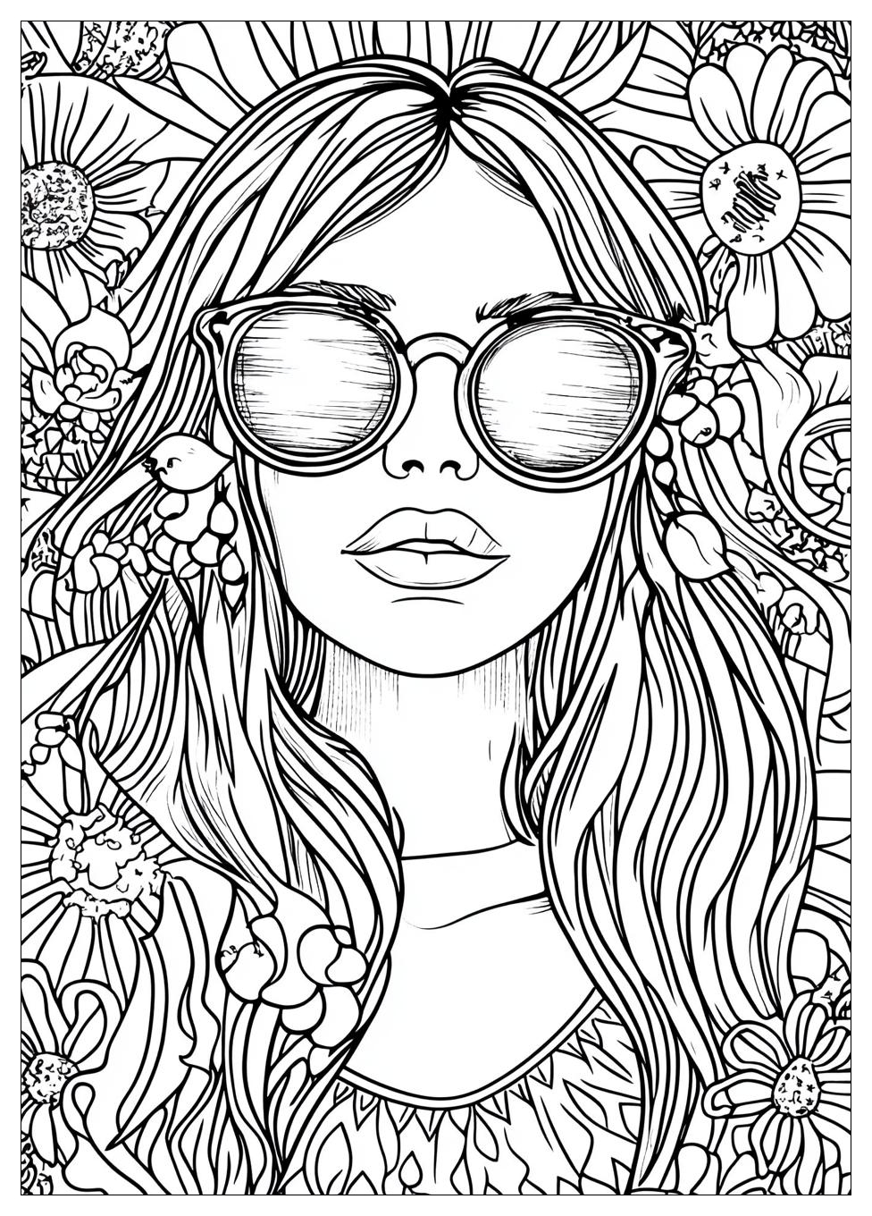 Hippie Coloring Pages-14