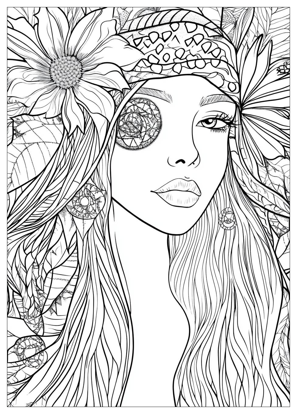 Hippie Coloring Pages-16