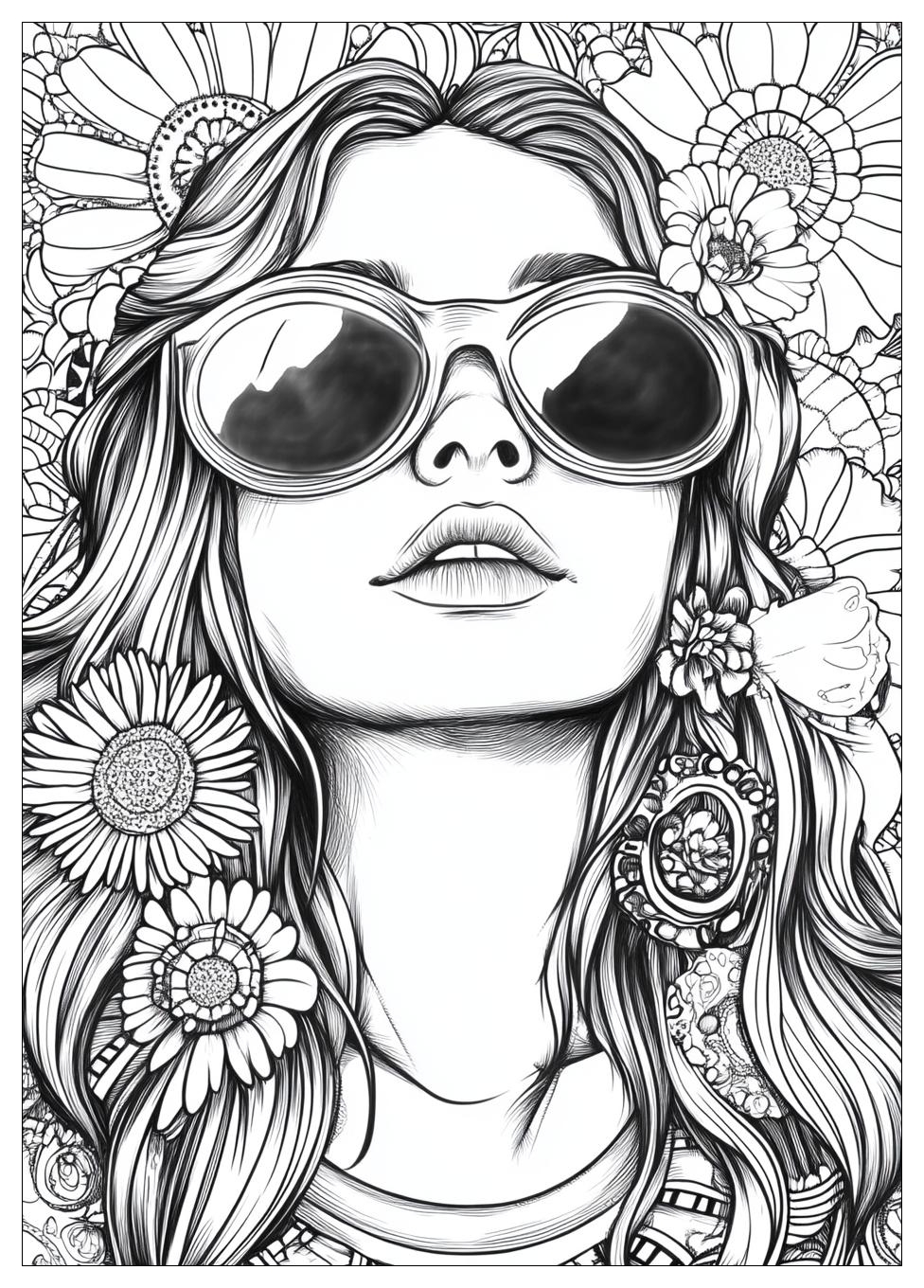 Hippie Coloring Pages-18