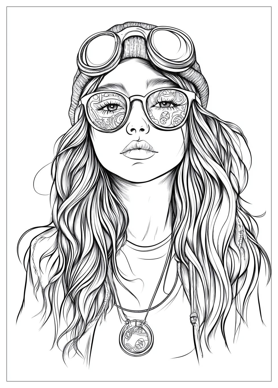 Hippie Coloring Pages-4