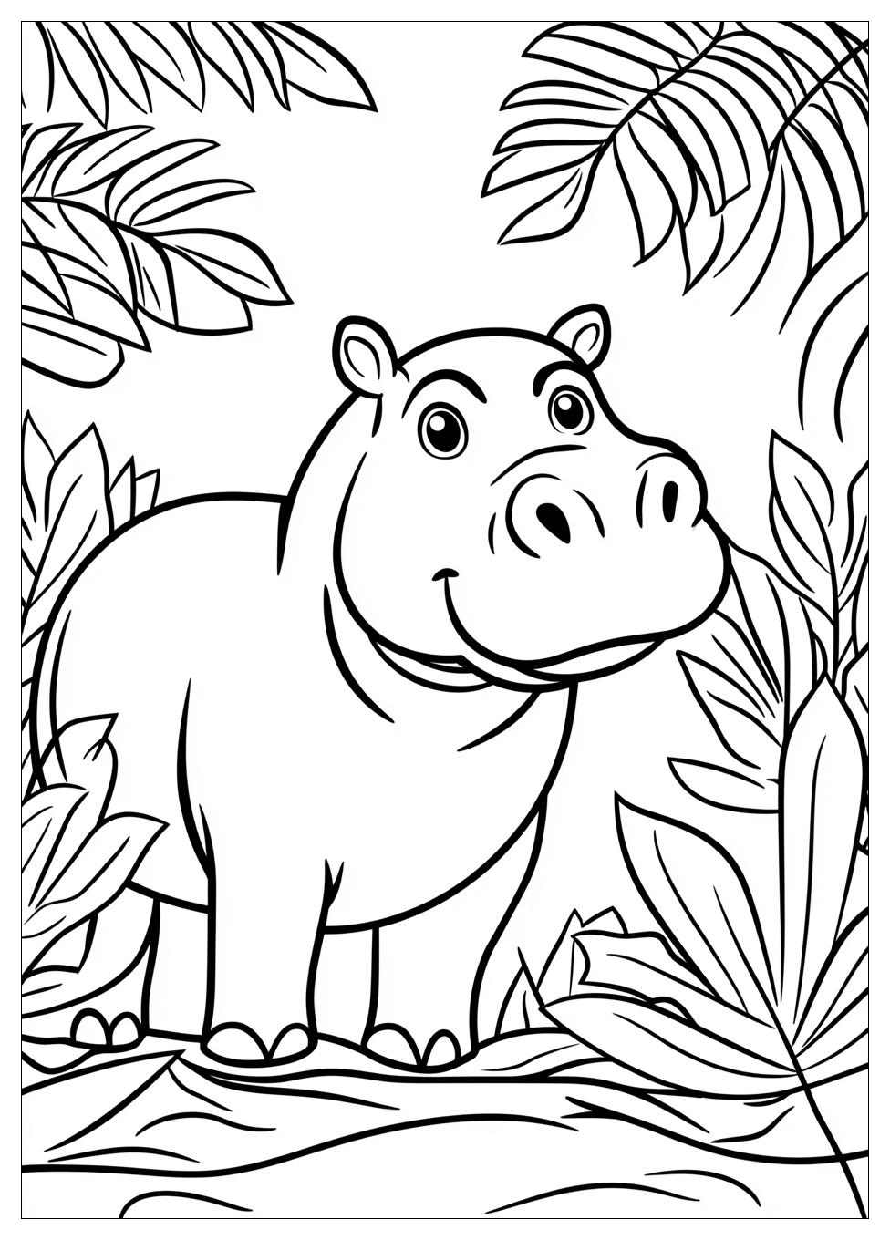 Hippo Coloring Pages-12