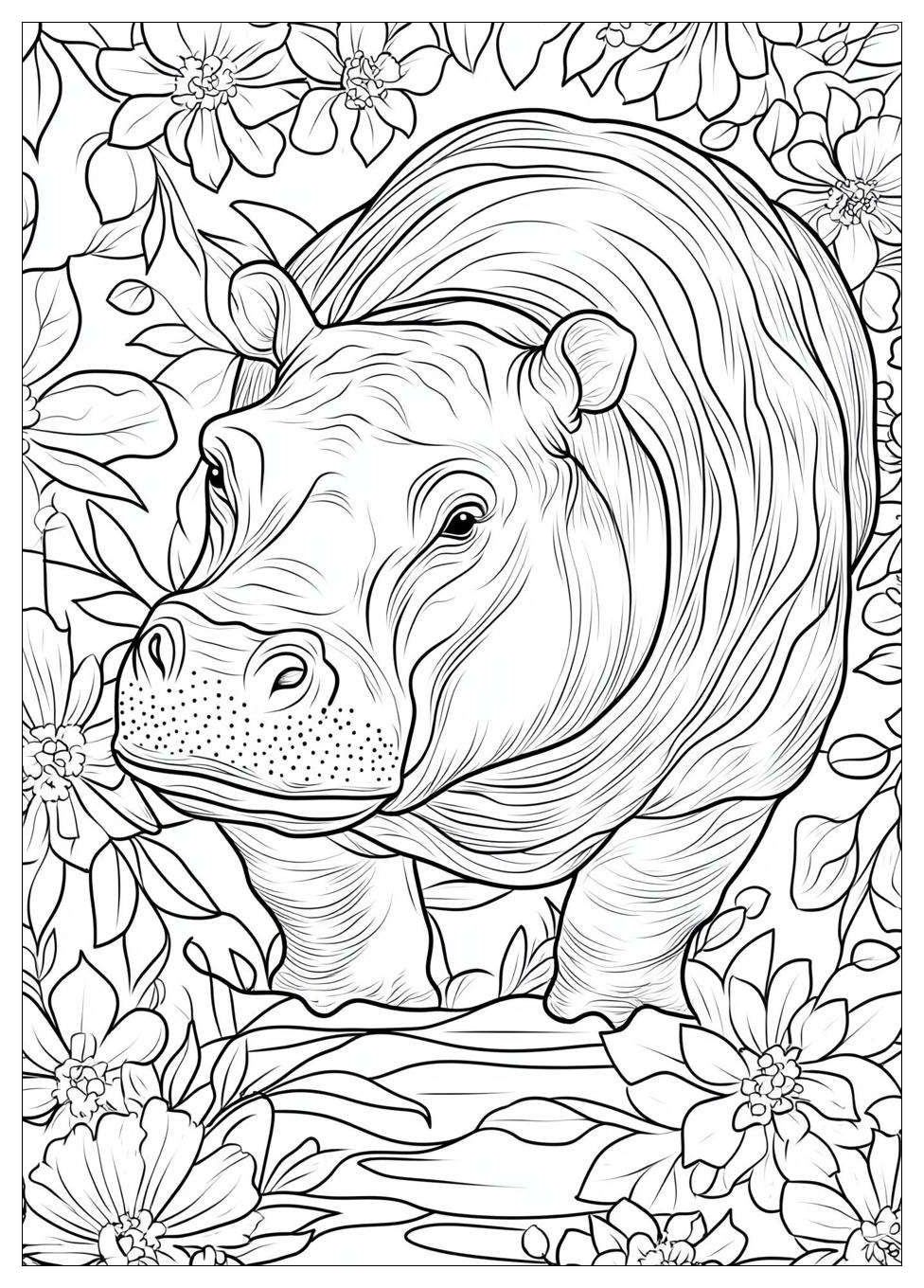 Hippo Coloring Pages-15