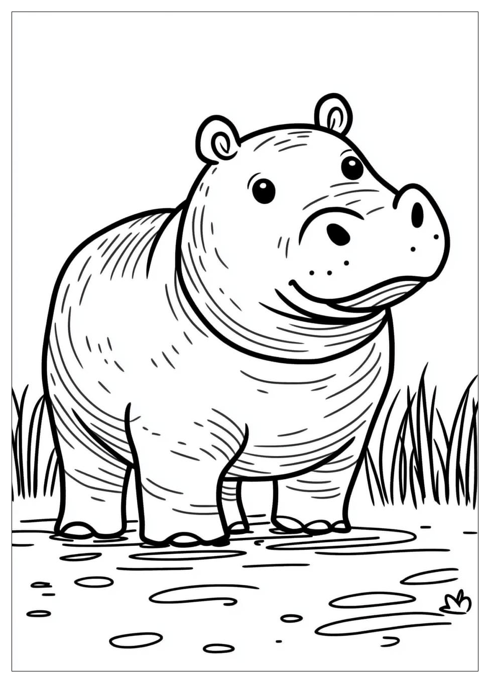 Hippo Coloring Pages-2