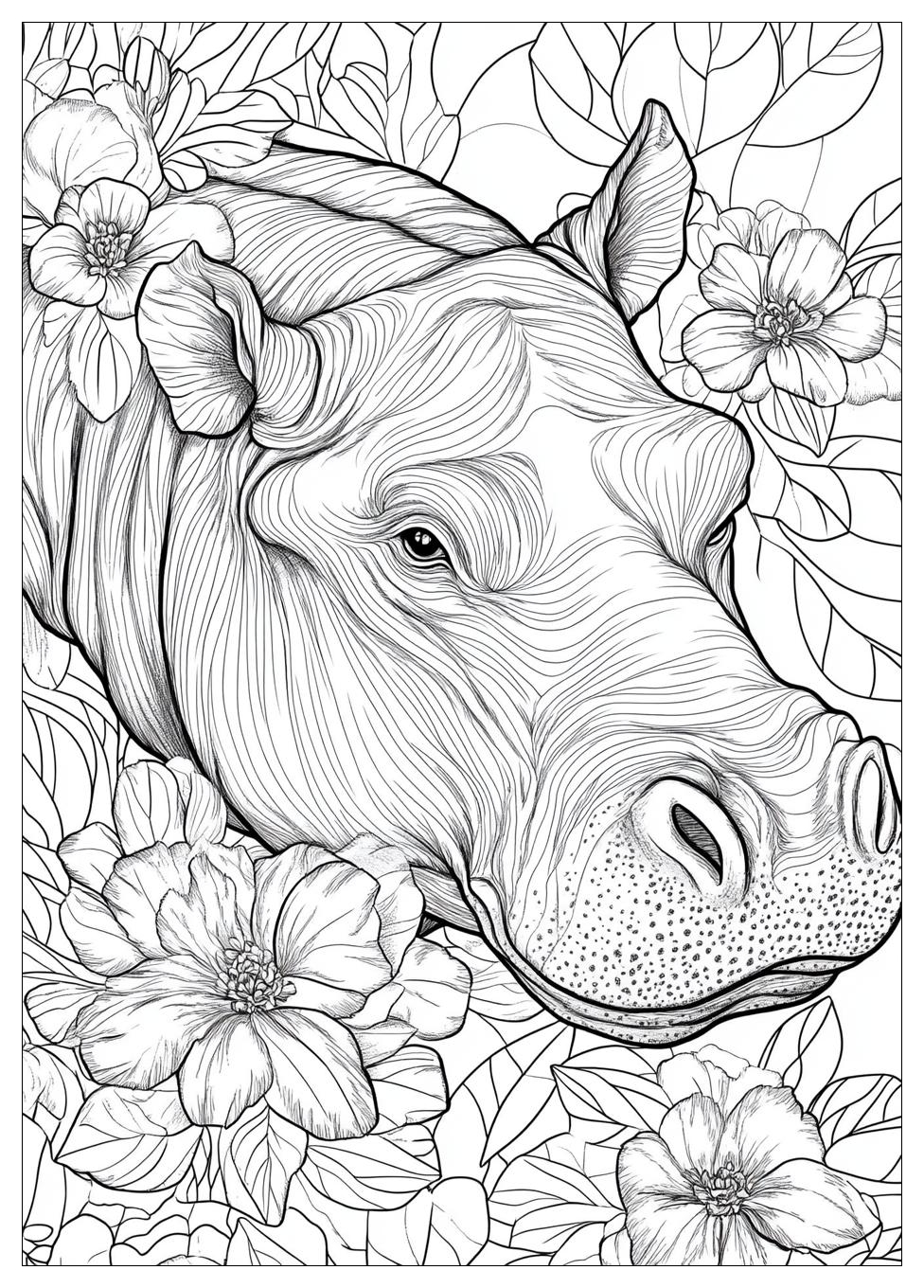 Hippo Coloring Pages-20