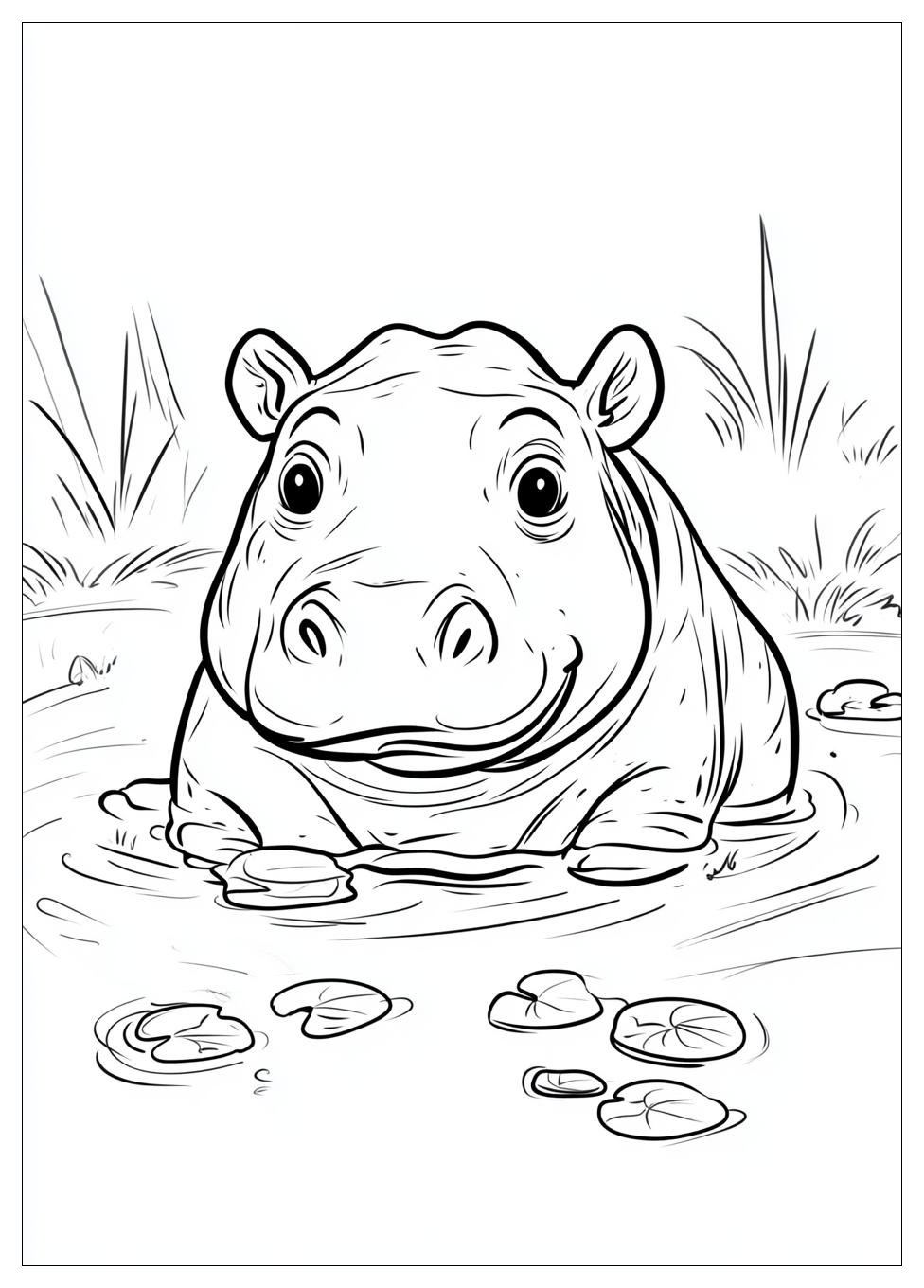 Hippo Coloring Pages-3