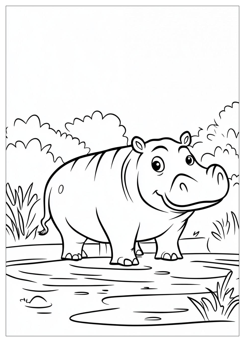 Hippo Coloring Pages-5
