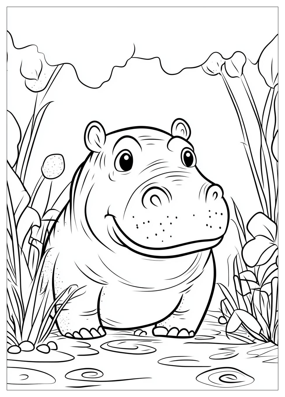 Hippo Coloring Pages-8