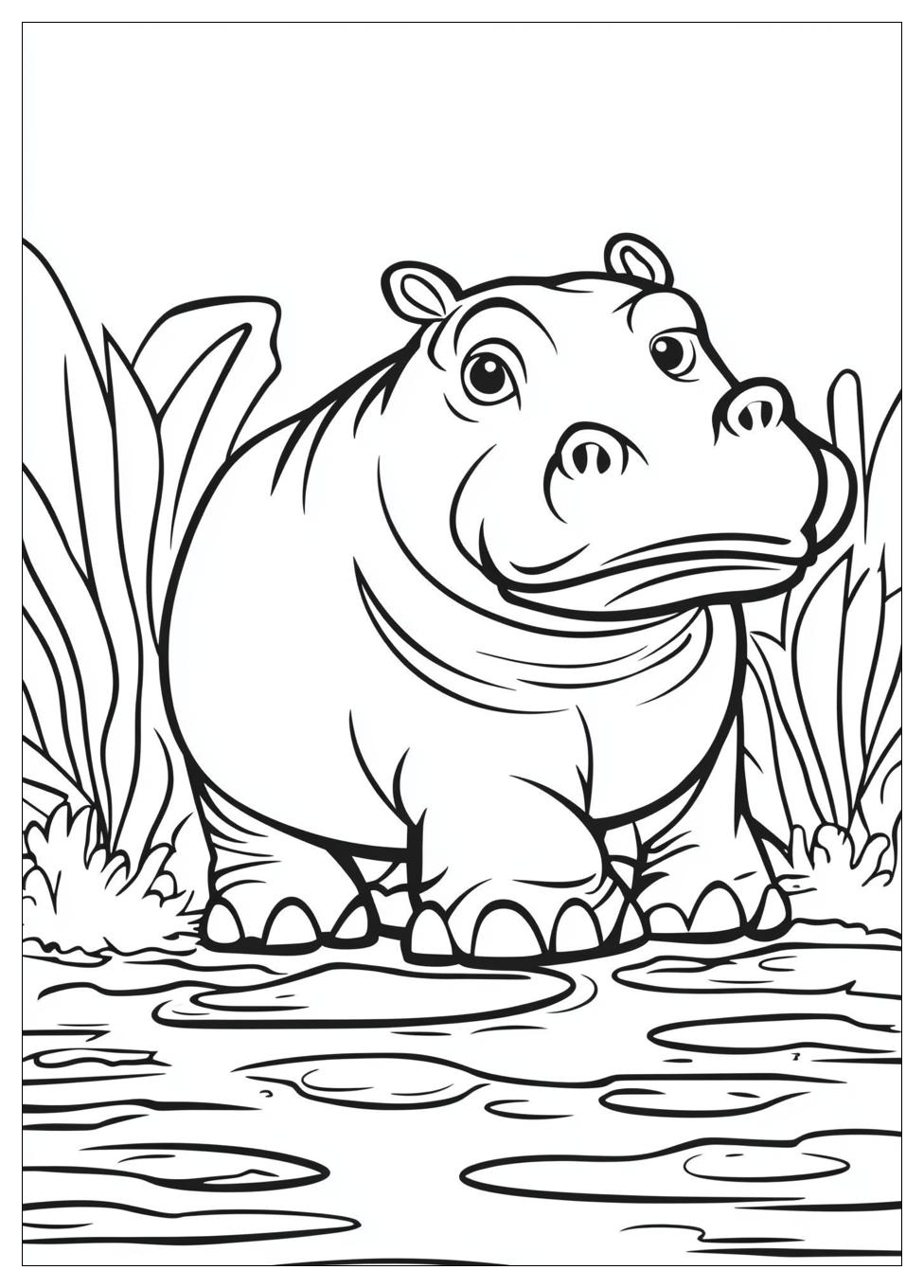 Hippo Coloring Pages-9