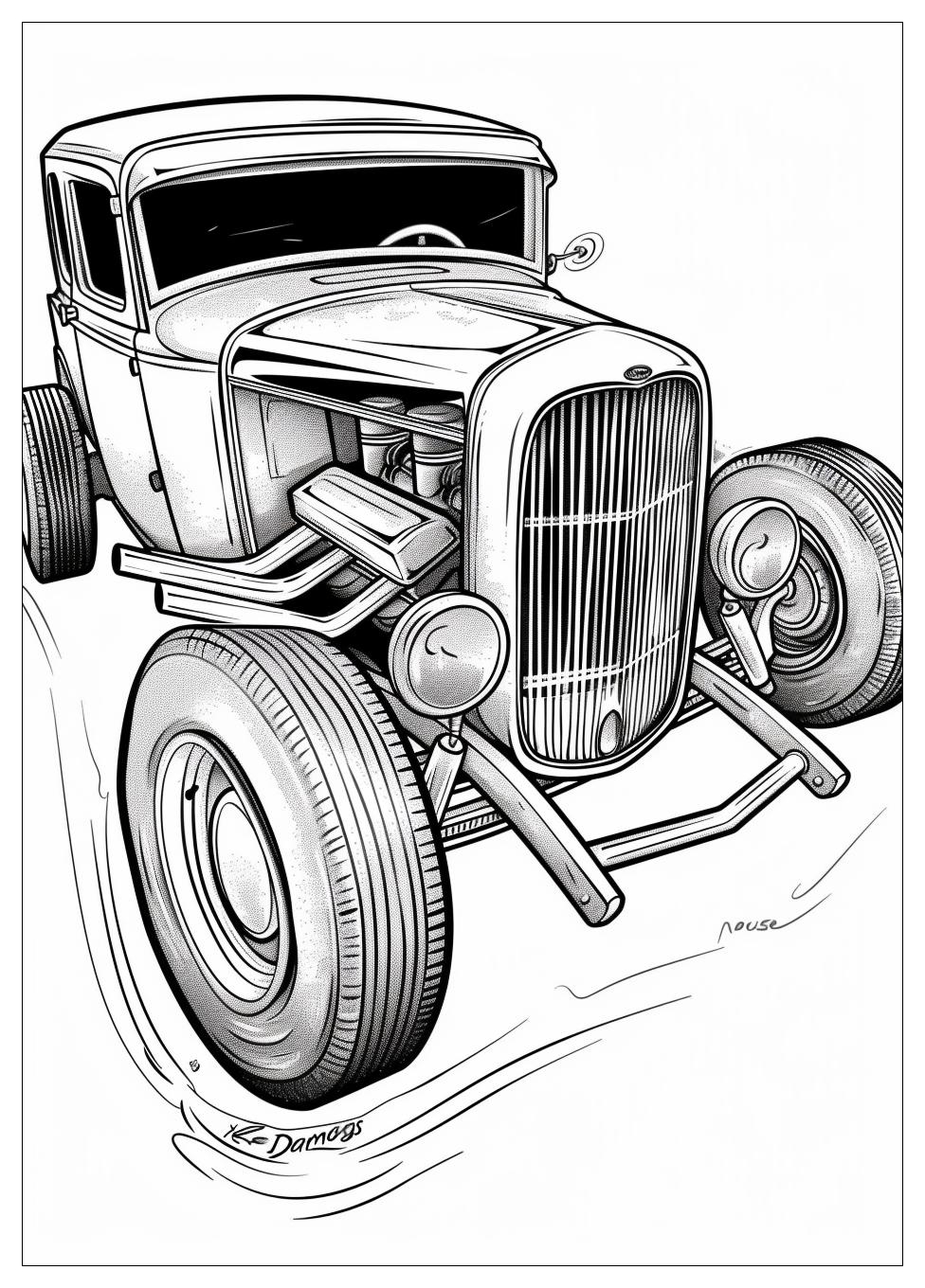Hot Rod Coloring Pages-14