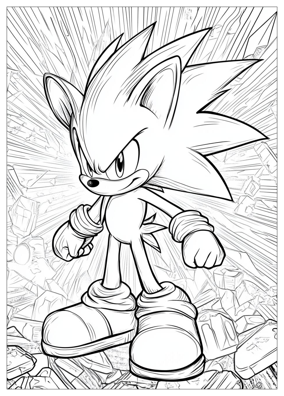 Hyper Sonic Coloring Pages-1