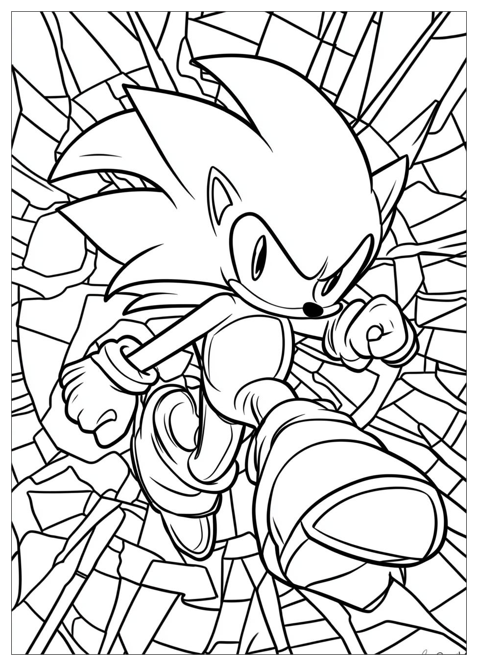 Hyper Sonic Coloring Pages-10