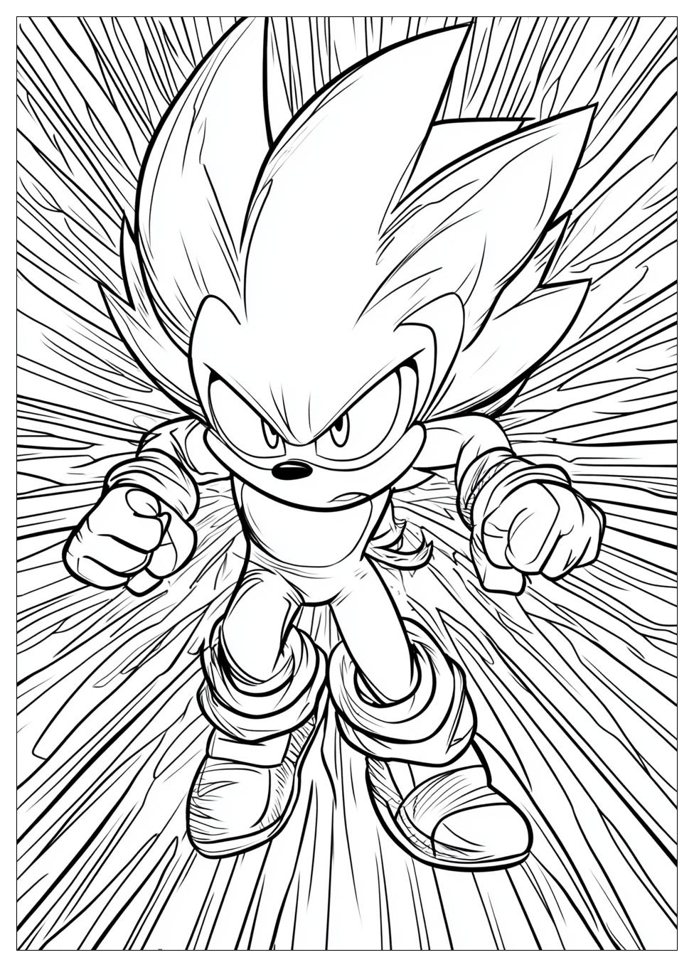 Hyper Sonic Coloring Pages-16