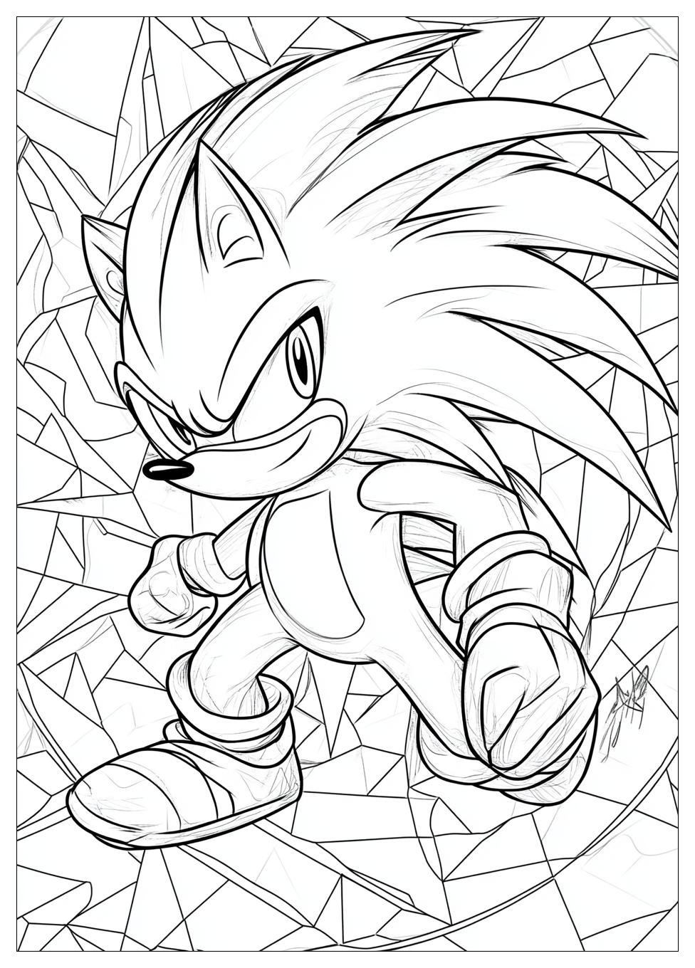 Hyper Sonic Coloring Pages-17