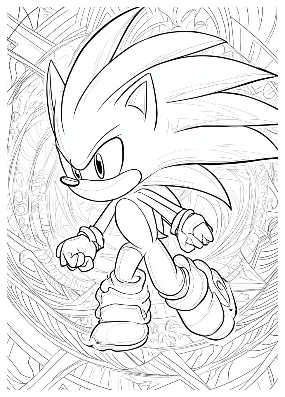 Hyper Sonic Coloring Pages-2