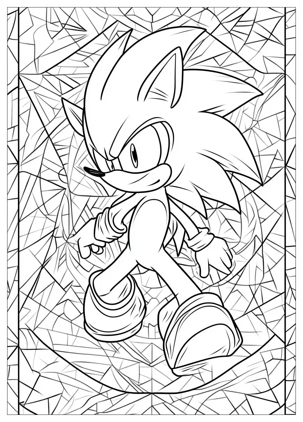 Hyper Sonic Coloring Pages-7