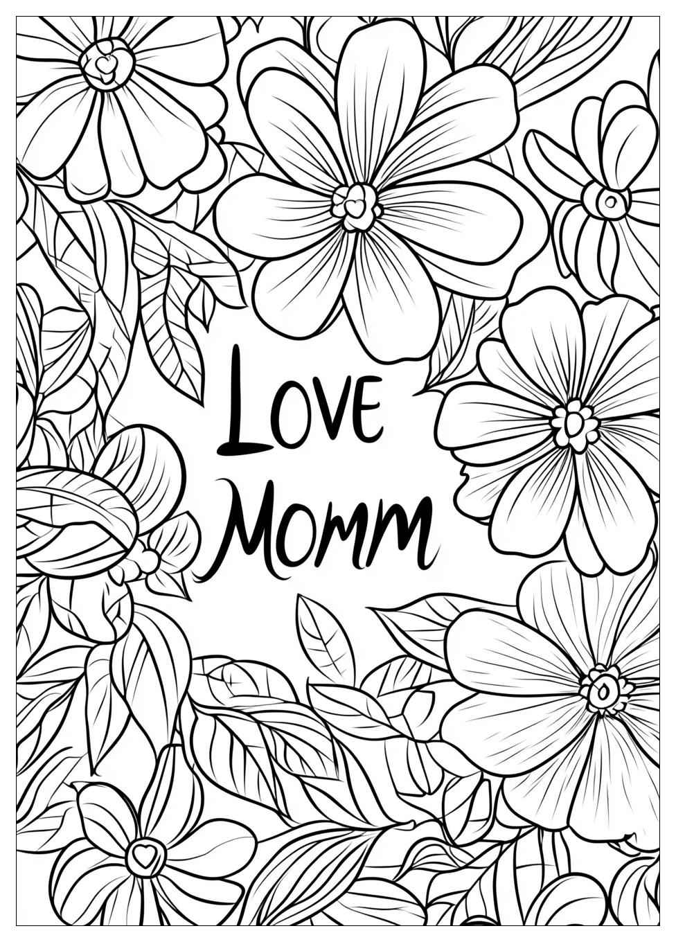 I Love You Mom Coloring Pages-13