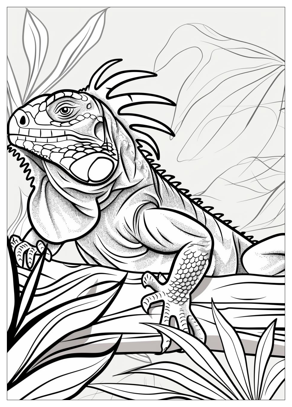 Iguana Coloring Pages-2