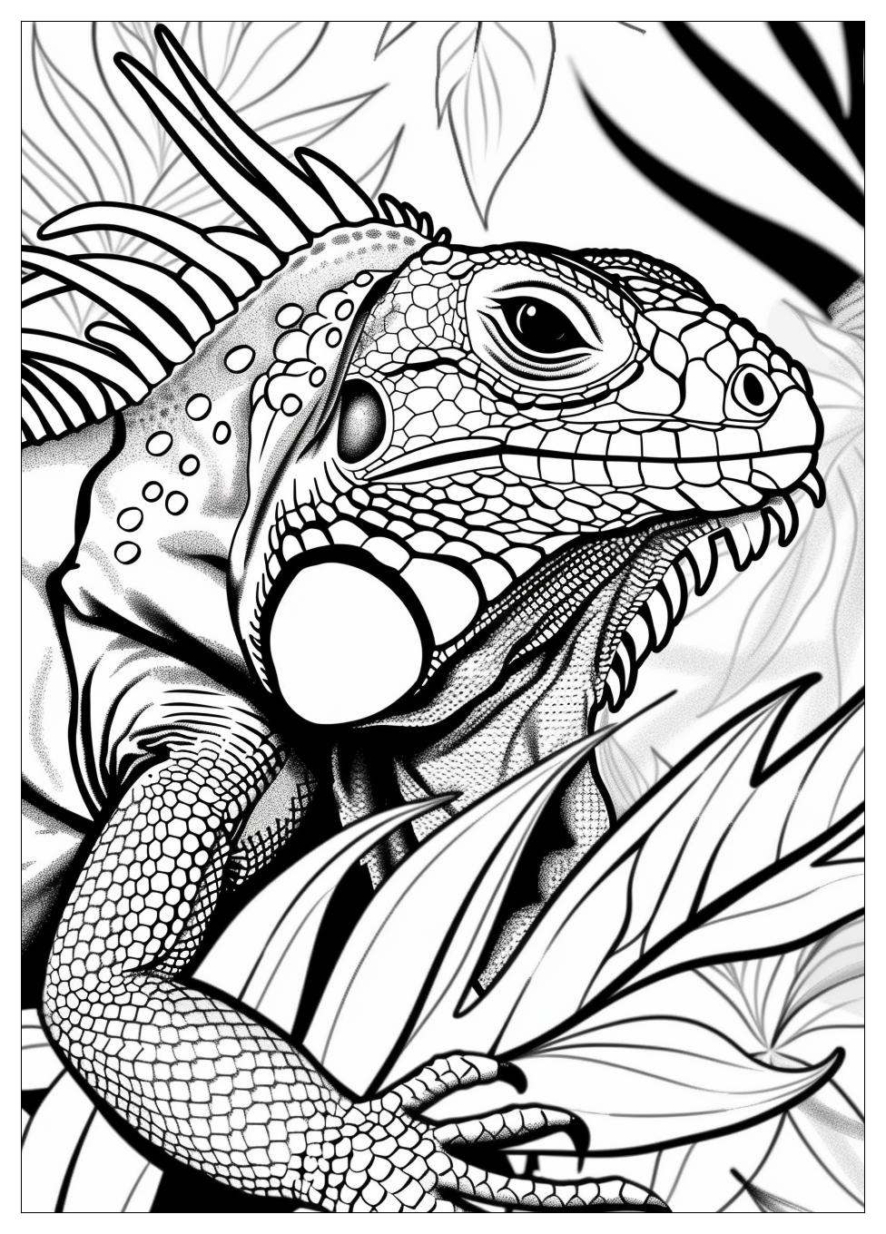 Iguana Coloring Pages-3