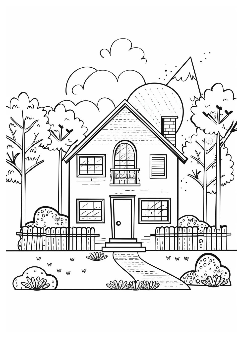 Inside House Coloring Pages-1