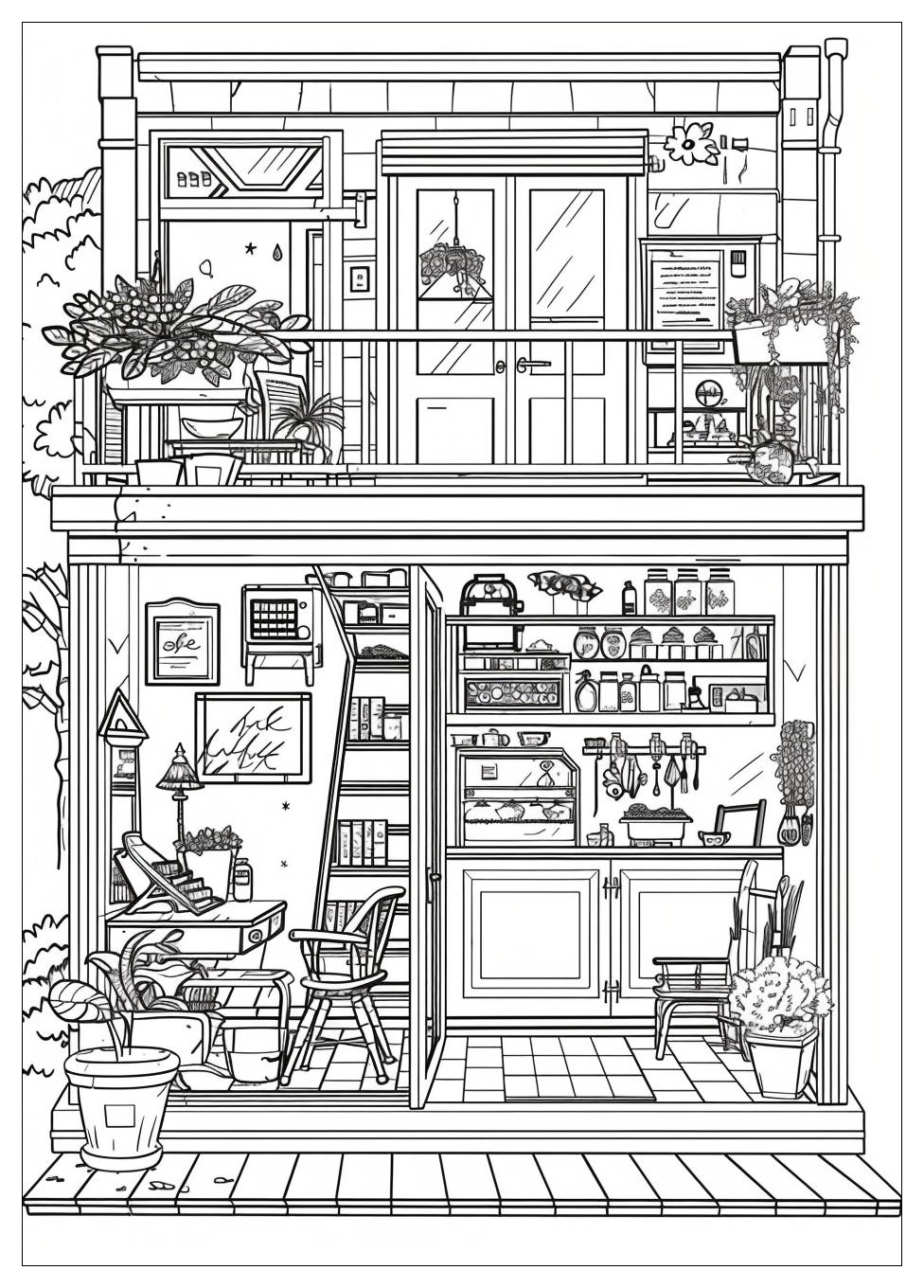 Inside House Coloring Pages-13
