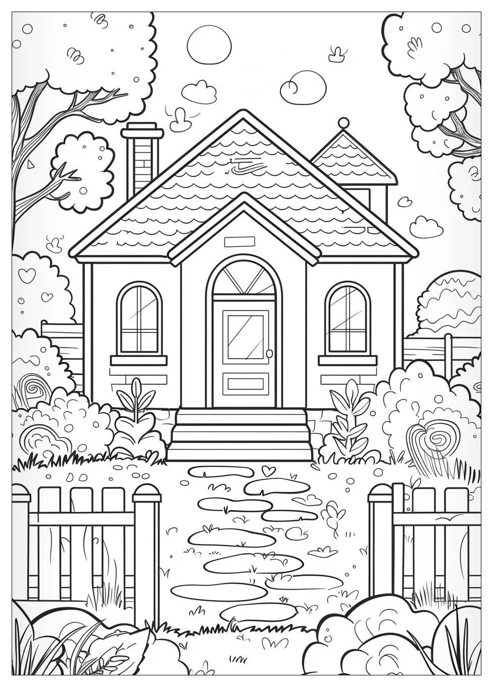 Inside House Coloring Pages-5