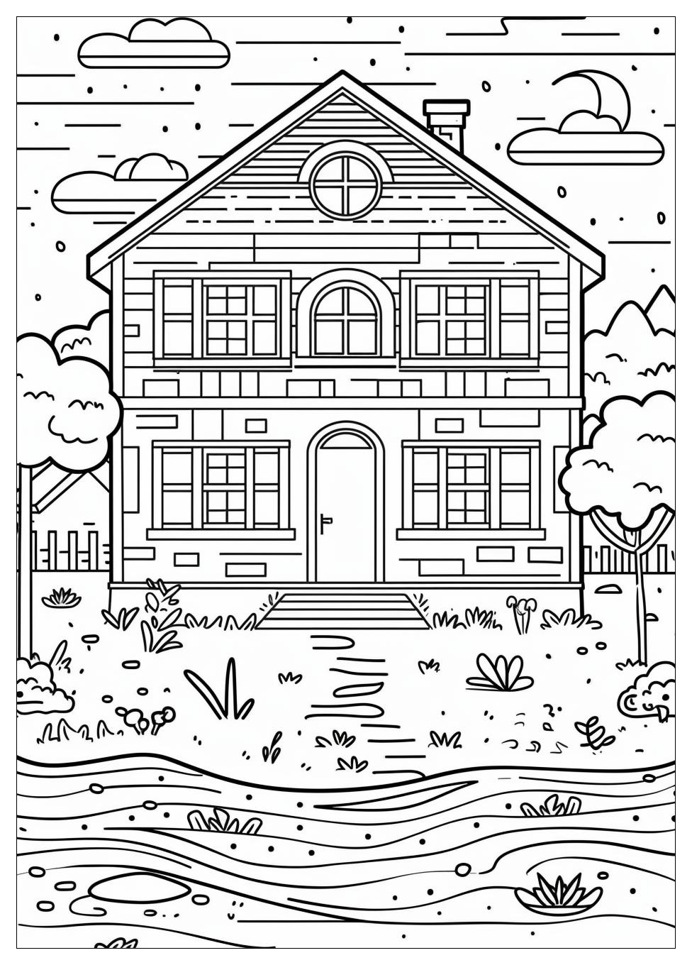 Inside House Coloring Pages-8