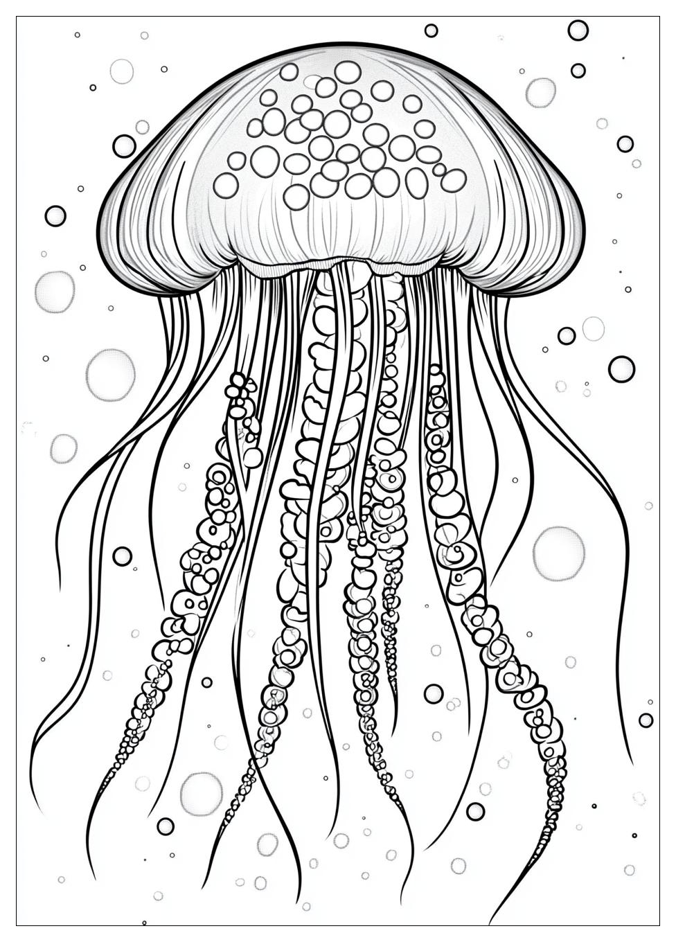 Free Printable Jellyfish Coloring Pages 4 Jellyfish Coloring Pages-4